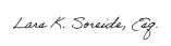 Signature of Lars K. Soreide, Esq.